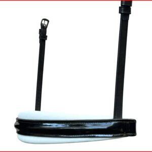 NWT. Lumiere Melodie noseband - patent, white padding - Cob